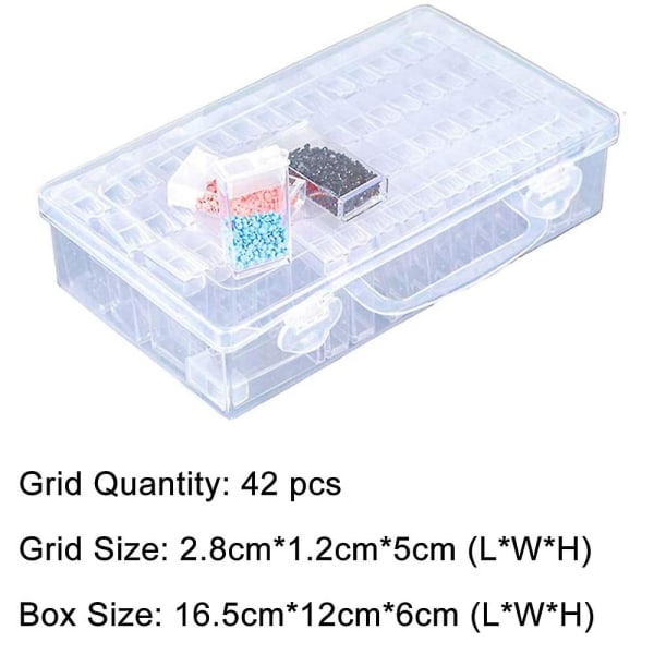 42/84 Grid Transparent Box Gör-det-själv handgjorda diamond painting B