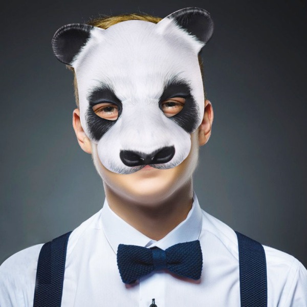 Panda Fancy Dress Mask for voksne og barn