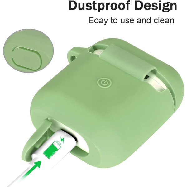 Airpods Etui Beskyttende Etui Kompatibel med AirPods 2 & 1， Silico