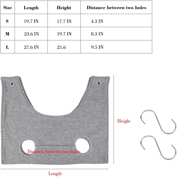 Pearl Rare Dog Chest Sling Hängmatta Hjälpare Hund Klosaxning Sele Kit Husdjur Skötsel och Bad Tillbehör Grå Nej.