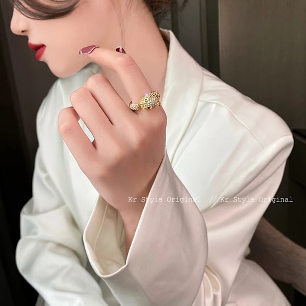 Uusi muotoilu Muoti Korut Luxury Full AAA Zircon Animal Leopard