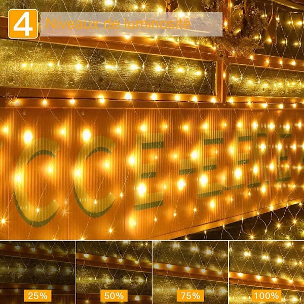 200 LED Net String Lights 3M x 2M, Udendørs Net Lights Egnet til
