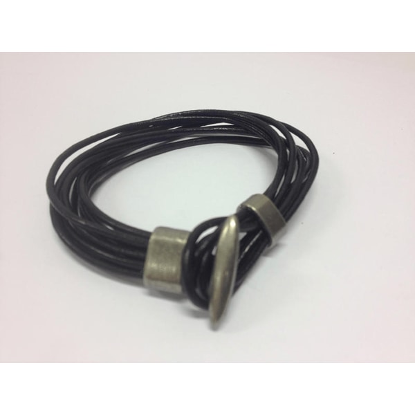 Armband ankarspänne med flera remmar i PU läder - 3 färger Ljusbrun