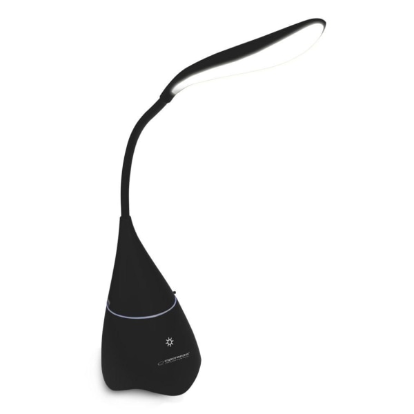Bluetooth skrivbordslampa med högtalare - Vit eller Svart Svart