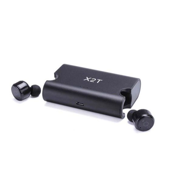 X2T True wireless bluetooth hörlurar med Powerbank Silver