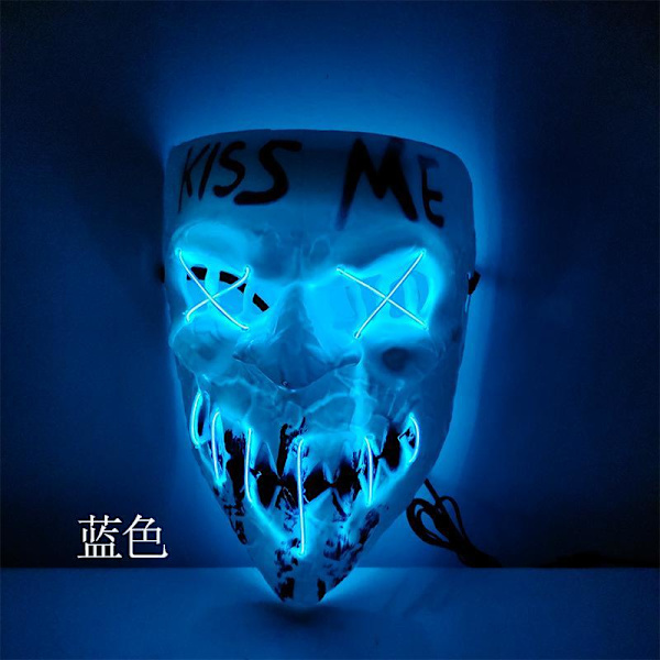 LED Mask 4 pack inkl batterier - Halloween