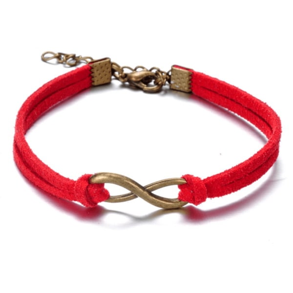 Armband med symbolen "infinity" i metall - Flera färger Röd