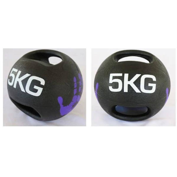 Medicinboll med dubbla handtag 5kg