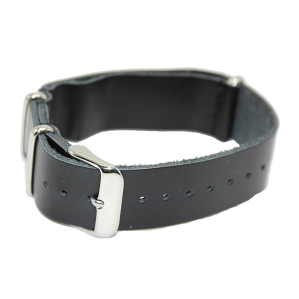 NATO klock armband i ÄKTA läder - 5 Olika färger Beige