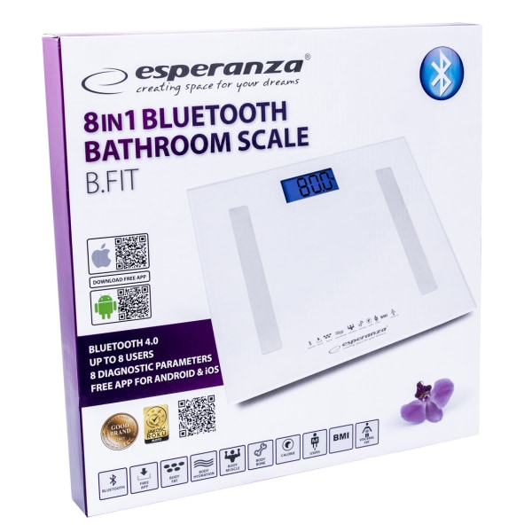 Våg för hemmet - EBS016W Bluetooth 8i1 B.FIT - VIT Vit