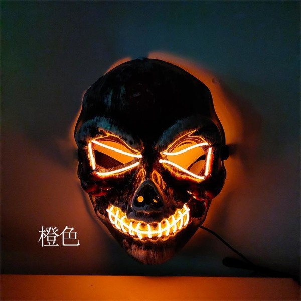 LED Mask 2 pack inkl batterier - Halloween 2st Dödskalle masker