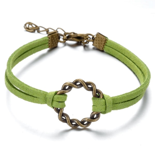 Armband med symbolen "Flätad ring" i metall - Flera färger Grön