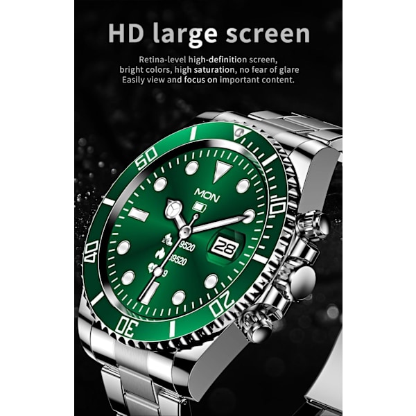 Smartwatch / Träningsklocka AW12 Blå med guldfärgade inslag Blå