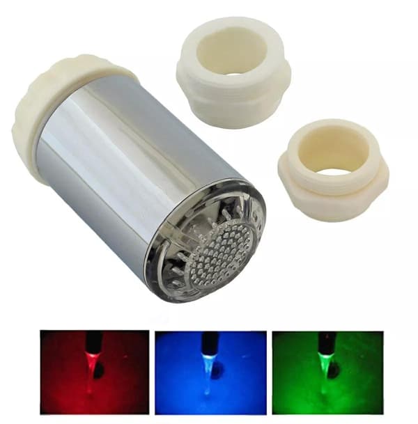 Kranmunstycke med LED-belysning 3-pack