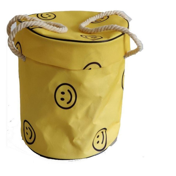Förvaringsbox med integrerad lekmatta - legomatta EMOJI Yellow EMOJI