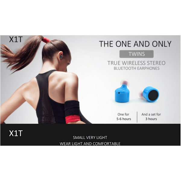 True Wireless bluetooth hörlurar X1T ! Vit
