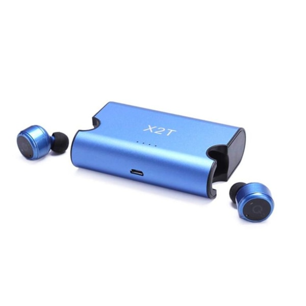 X2T True wireless bluetooth hörlurar med Powerbank Silver