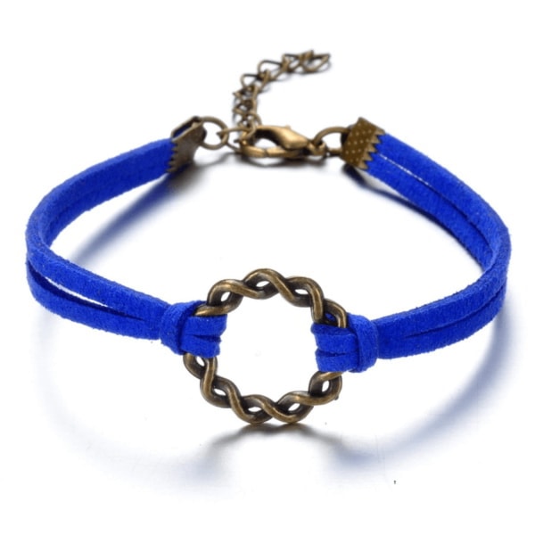 Armband med symbolen "Flätad ring" i metall - Flera färger Brun