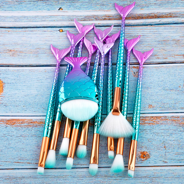 11st Makeup Brushes Kit Mermaid Eyeshadow Eyebrow Brush