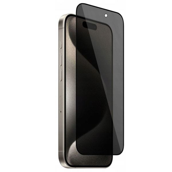 Apple iPhone 15 Pro integritetsskyddande härdat glas - 3mk HardGlass Max Privacy Svart