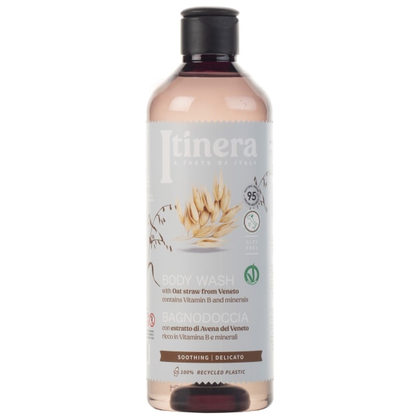 Soothing Body Wash med halm från Veneto, 95% naturliga ingredienser, 370 ml