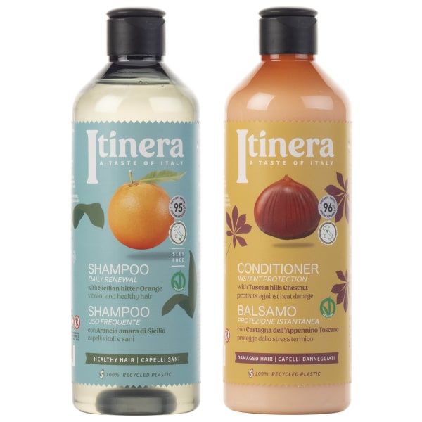 ITINERA kosmetikset: hår balsam + schampo för skadat hår 2x370 ml