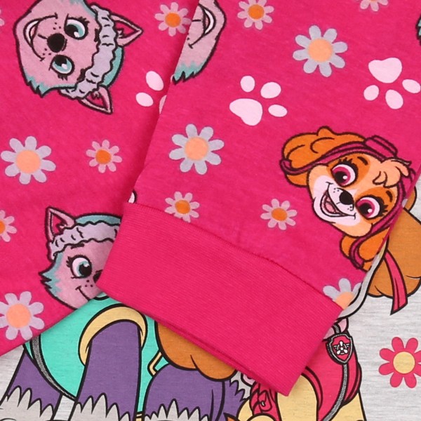 Paw Patrol Skye Everest Flickors Grå-rosa Pyjamas med långa ärmar, Pyjamas med långa byxor 128 cm