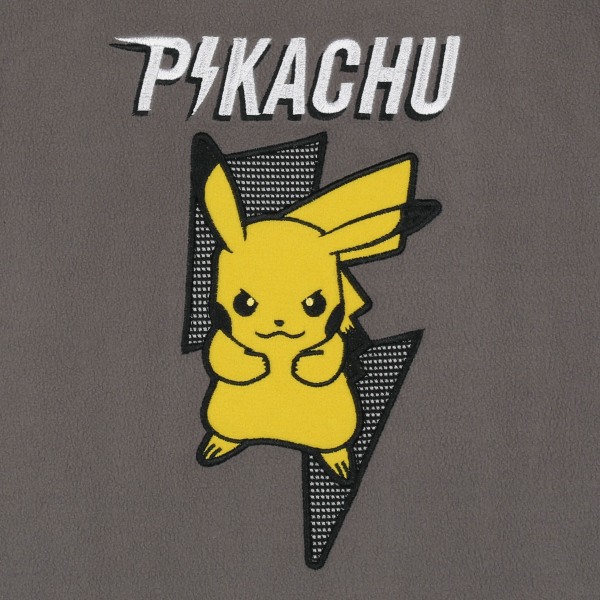 Pikachu Pokemon Polar Pojke Pyjamas, Grå-Svart 116 cm