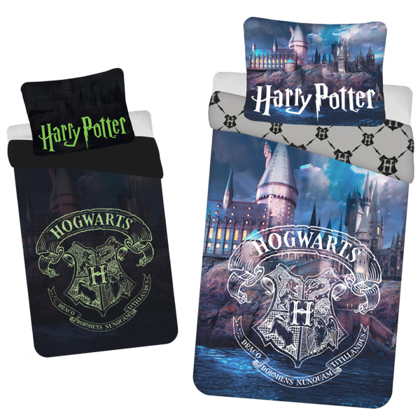Unik Harry Potter HOGWARTS bomullssängkläder, sängkläder som lyser i mörkret 140 cm x 200 cm OEKO-TEX