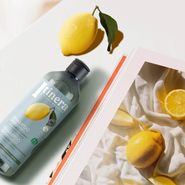 ITINERA Daily Sebum Control Shampoo med Amalfikustens citron, 95% naturliga ingredienser, 370 ml x3 3