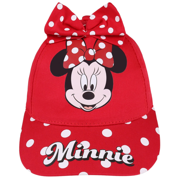 Minnie Mouse Flicka Keps med Skärm, Röd Keps med rosett 54 cm