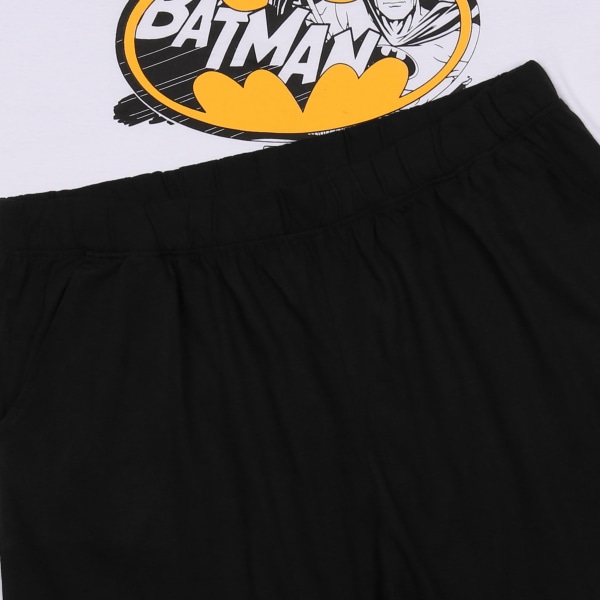 Batman Herrkortärmad pyjamas, Vit-Svart Sommarpyjamas M