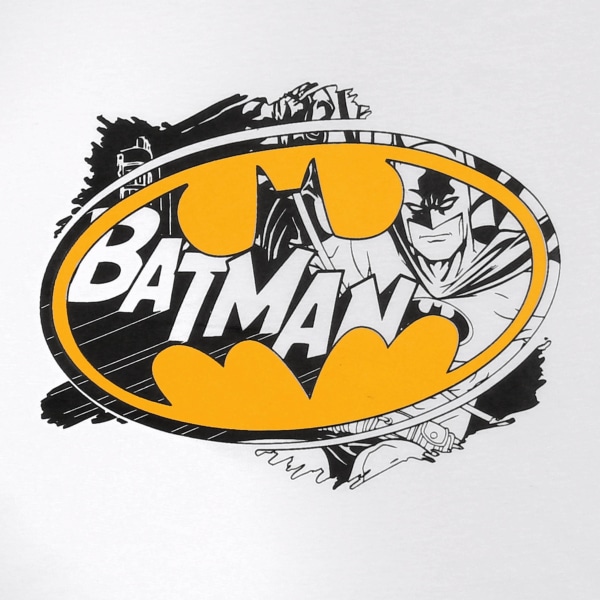 Batman Herrkortärmad pyjamas, Vit-Svart Sommarpyjamas M