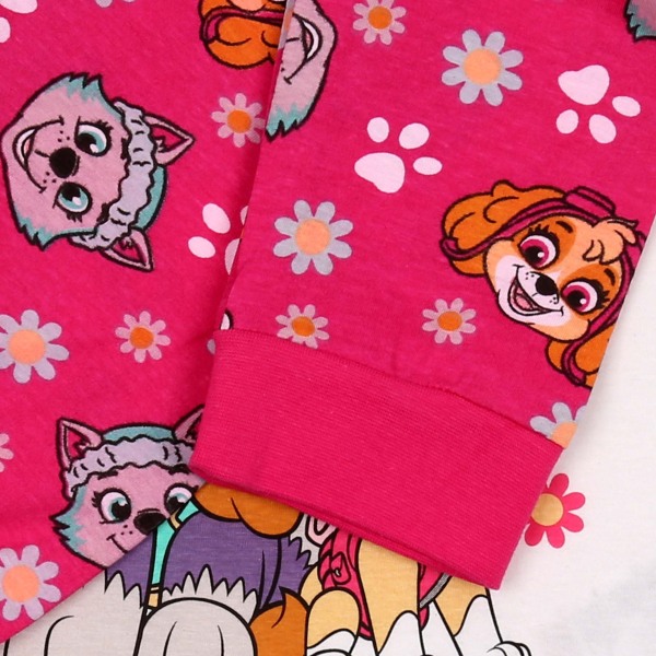 Paw Patrol Skye Everest Flickors Vit-rosa Pyjamas med långa ärmar, Pyjamas med långa byxor 116 cm