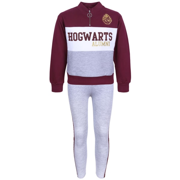 Tjejig grå och vinröd HOGWARTS ALUMNI Harry Potter träningsdräkt 116 cm