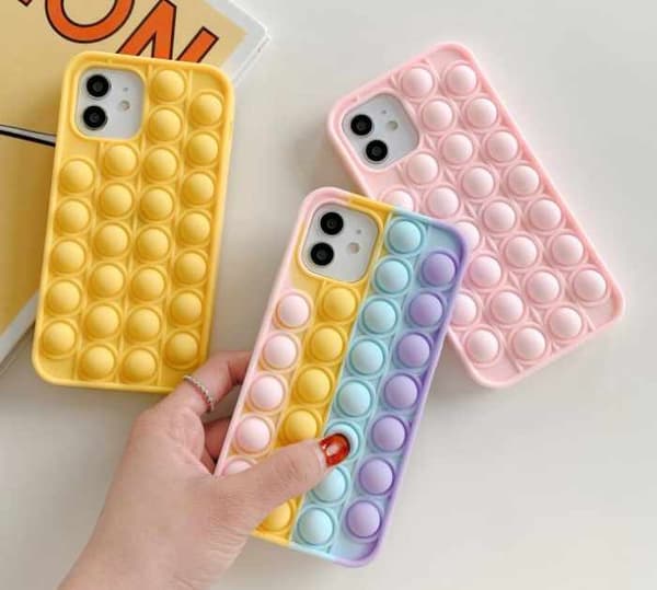 iPhone 11 / iPhone XR Skal - Pop it Fidget Bubbles Rosa