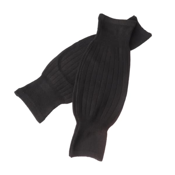 1 par tjocka knävärmare i ull för andningsbar elastisk knästöd Unisex design för utomhusaktiviteter Svart slumpmässigt innerfoder