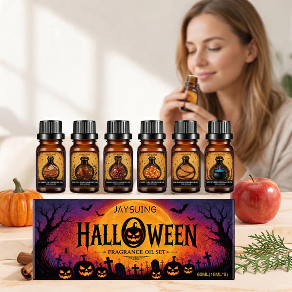 Halloween Aromaterapi Eterisk Oljeset, Halloween-tema Doftspridare Hem Aromaterapi Presentförpackning