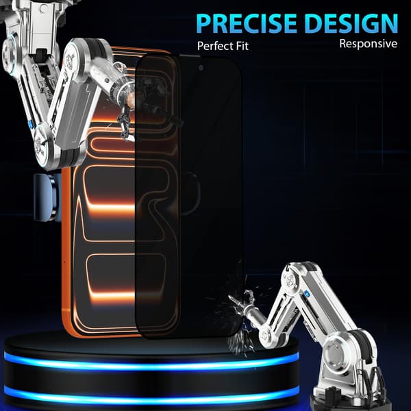 2-pack iPhone 17 Pro Max Sekretessskärmskydd & 2-pack Linsskydd - Härdat Glas 9H - Superkvalitet 3D