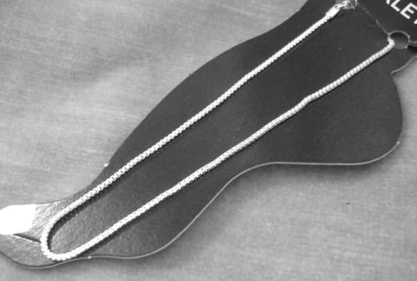 Silverpläterad fotlänk 24cm