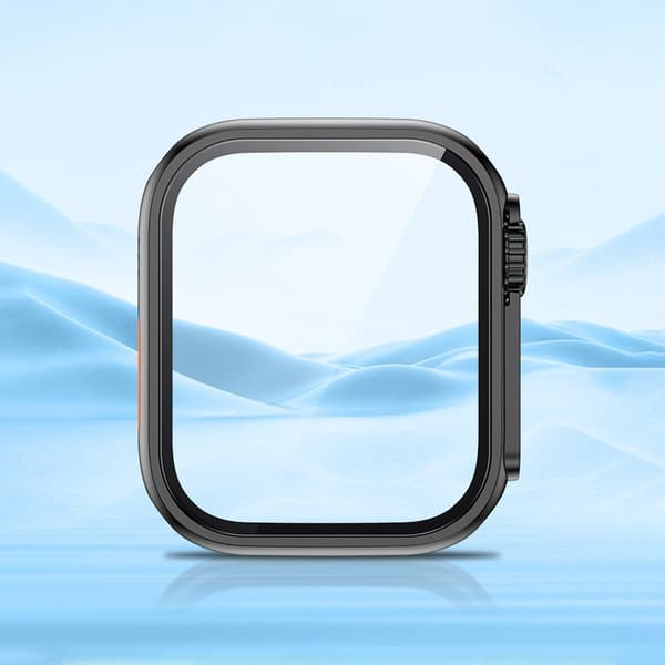 Apple Watch 45 mm hårdt etui med hærdet glas sort