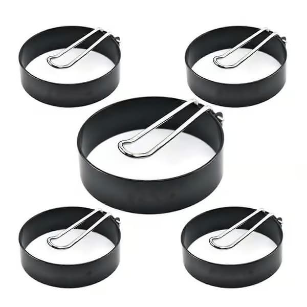 5-pakke non-stick eggeringer til stekepanne, eggform til steking, eggeringer til steking av egg, frokost
