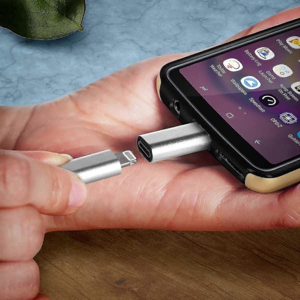 Lightning-adapter hona Usb C för laddning och synkronisering - Silver