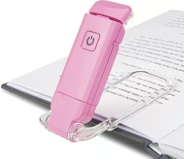 Bokleselys USB oppladbart leselys 3 lysstyrkenivåer