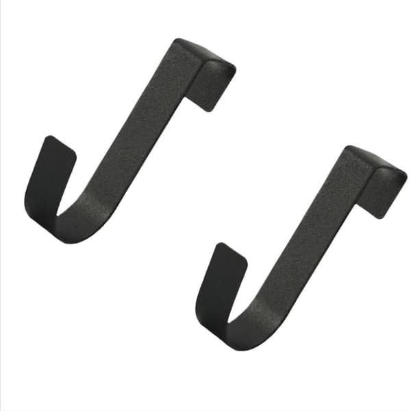 Kraftiga dörrkrokar, 2-pack, svart