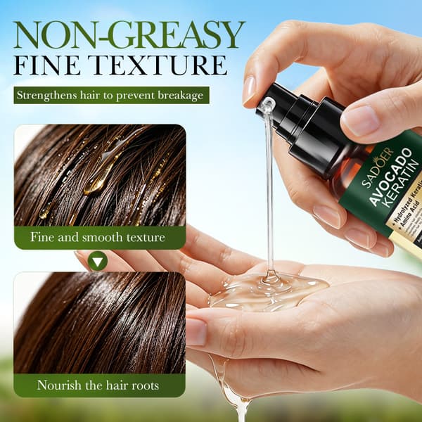 Avokadoolja Keratin Glänsande Närande Hårolja 60ml