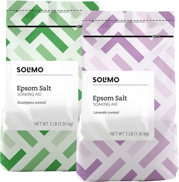 Amazon Basics Epsom Salt Soaking Aid Lavendel och Eukalyptusdoft (3 pund vardera)