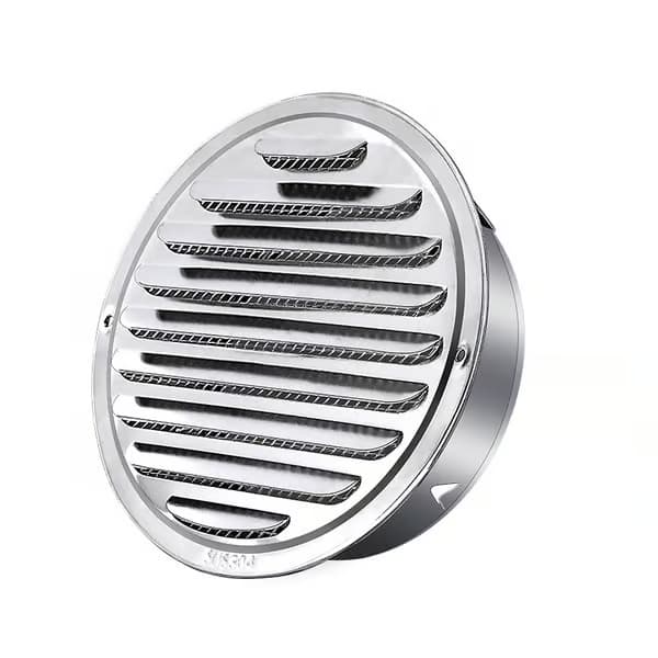 Ventilationsrist 120 mm rund ventilationsrist i rustfrit stål