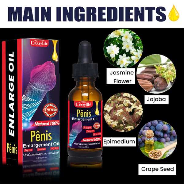 F394 Män Intimområdesförbättrande Olja 10ml - Massageolja för Män för Kroppsvård