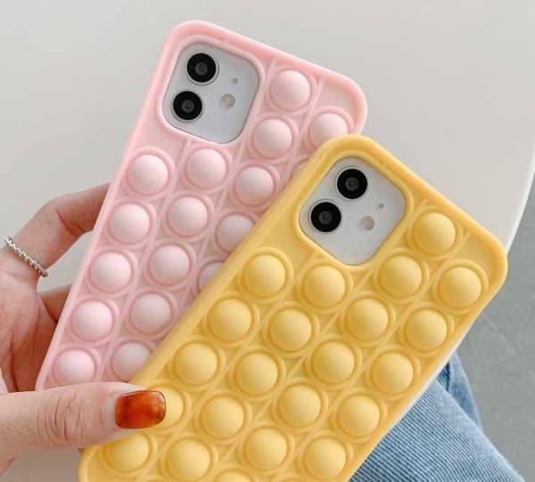 iPhone 11 / iPhone XR Skal - Pop it Fidget Bubbles Rosa